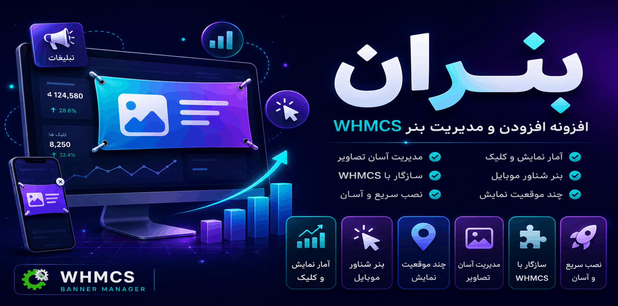 نمایش داشبورد مدیریت بنر